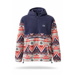 Free Nature Fleece Pullover XL Southwestern Aztec Sherpa 1/4 Zip Pocket Cozy